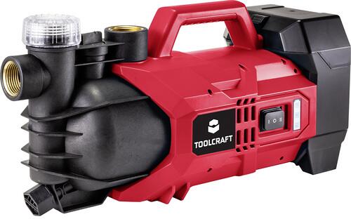 Toolcraft GPG-L118 TAWB-200 Akku-Gartenpumpe Druckpumpe Klarwasserpumpe ohne Akku 2800l/h 22m rot schwarz