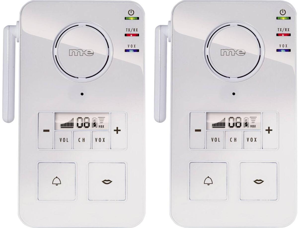 M-e modern-electronics FS 2.1 Gegensprechanlage Funk-Türsprechanlage Türklingel weiß