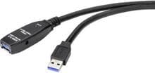 Renkforce RF-4598344 USB-Kabel Verlängerungskabel USB-A auf USB-A schwarz