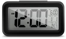 Mebus 42435 Digitalwecker Digitaluhr Quarz Datum Thermometer Display Lichtsensors schwarz