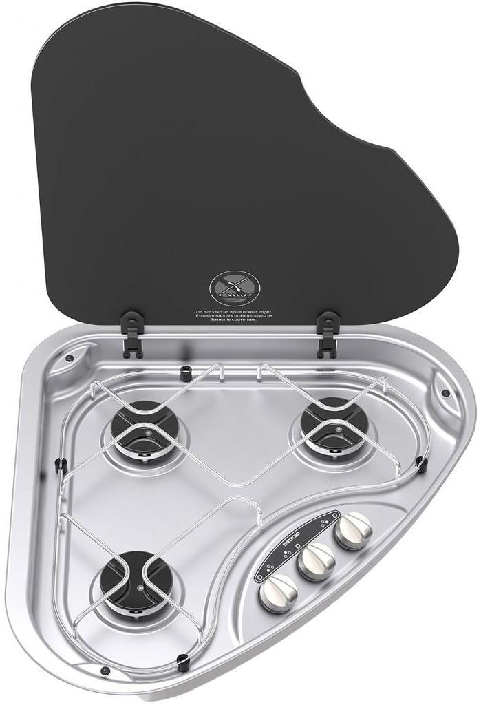 Thetford Basic Line 330 Gaskochfeld Einbaukochfeld Herdplatte 3-flammig Camping Wohnwagen Wohnmobil links