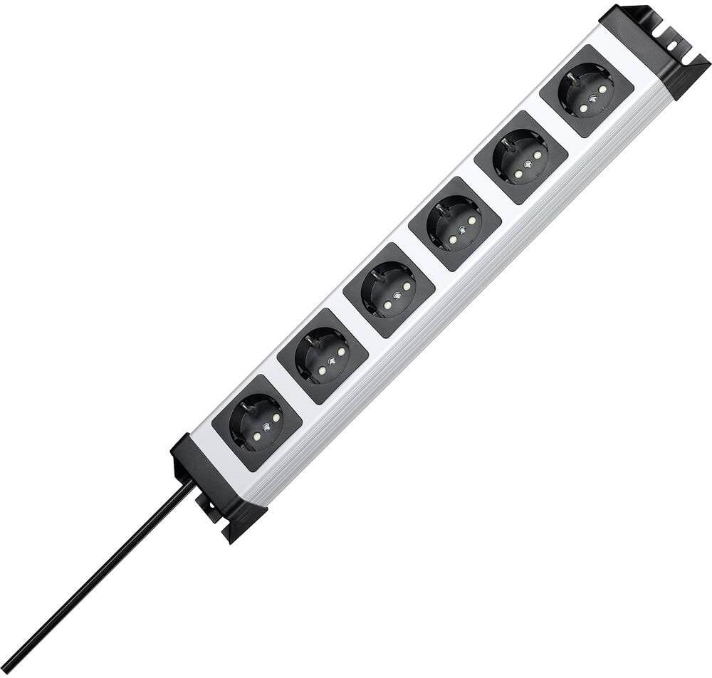 Kopp 226720018 Steckdosenleiste Mehrfachstecker 6fach Schutzkontakt grau schwarz