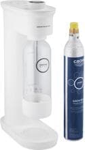 GROHE Blue Fizz Wassersprudler Advanced Starter Set 1 Trinkflasche 1x CO₂ weiß