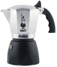 Bialetti New Brikka 2020 Kaffeemaschine Herdkaffeemaschine Espressokocher 4 Tassen 150ml Aluminum schwarz