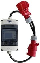 TIP 41600 Energiekosten-Messgerät Energiezähler Energieverbrauch CEE-Stecker Digitalanzeige 400V/AC 85A 50Hz