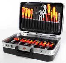 Knipex 002120 Elektriker Werkzeugkoffer Werkzeugsatz ABS bestückt 20tlg 480x175x370mm schwarz