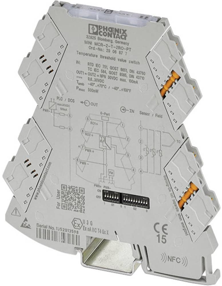 Phoenix Contact MINI MCR-2-UI-REL-PT Grenzwertschalter Schalter Zugfeder 250V/AC 24mA 12V