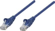 15 Meter Intellinet 735865 RJ45 Netzwerkkabel Anschlussleitung Patchkabel CAT 6 S/FTP vergoldete Steckkontakte blau