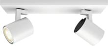 Philips Lighting Hue White Ambience Runner LED-Deckenstrahler Spot 2 flammig 2x350lm Dimmschalter GU10 10 Watt weiß