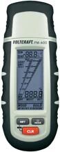 VOLTCRAFT FM-400 Materialfeuchte-Messgerät Holz Luft Feuchtigkeit Temperatur Einstichmessung schwarz