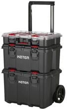 Keter Stack n Roll Werkzeugkasten Werkzeugkoffer Sortimentkasten 150 Liter Belastbarkeit max. 35kg schwarz rot