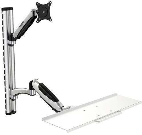 SpeaKa Professional SP-MM-730 Monitor-Wandhalterung 17"-32" 1fach höhenverstellbar schwarz silber