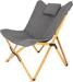 Bo-Camp Wembley L Relaxsessel Campingstuhl Fernsehsessel Holzrahmen grau