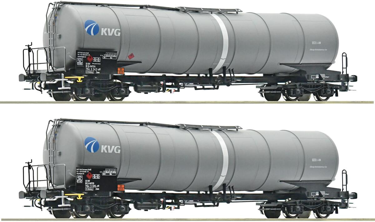 Roco 77463 H0 Modellbahn-Kesselwagen Güterwagen GATX Epoche IV LüP/LüK 390mm 2er-Set
