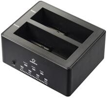 Renkforce RF-5576398 Festplatten-Dockingstation 2,5" USB SATA 2 Port Clone-Funktion 16TB