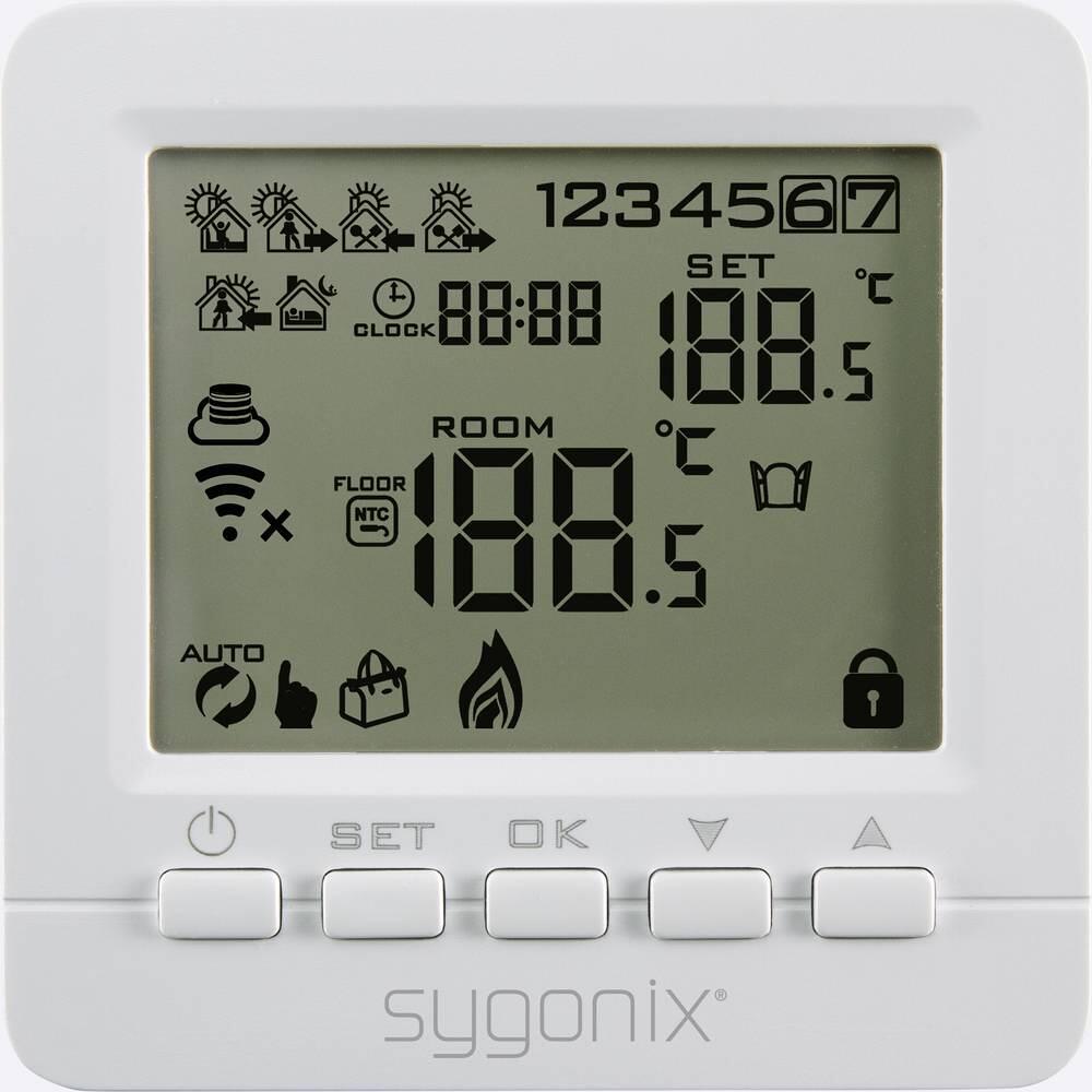 Sygonix SY-4500820 Funk-Raumthermostat Unterputz Wochenprogramm weiß