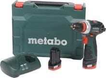 Metabo PowerMaxx BSBLQ Akku-Bohrschrauber Schrauber 12V 2Ah Li-Ion 2x Akku grün schwarz