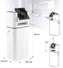 Ohyama DDC-50 Luftentfeuchter Raumentfeuchter Wassertank 2,5 Liter 21m² 590 Watt weiß