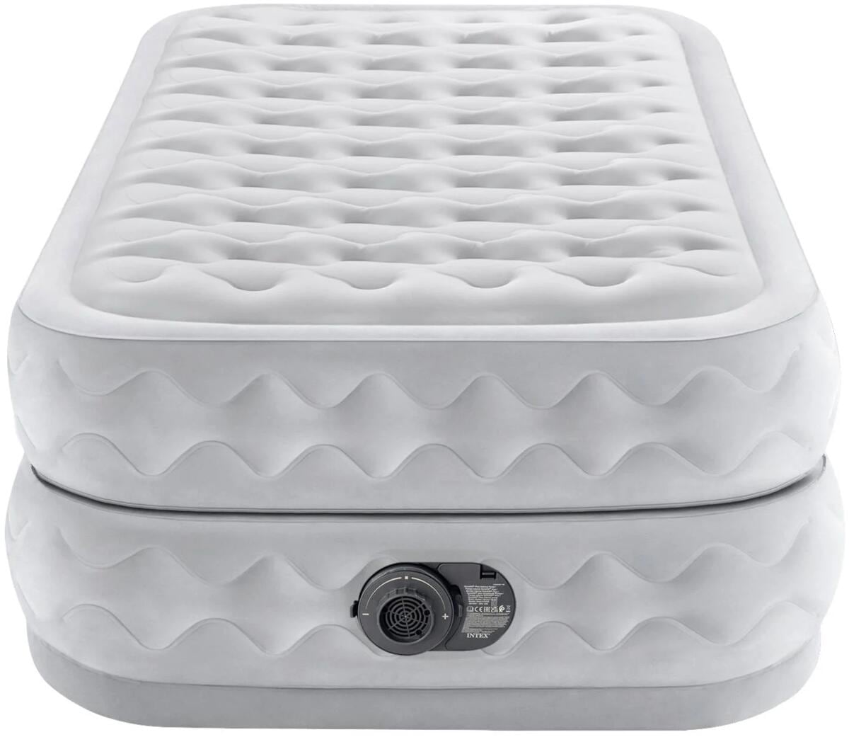 Intex 64488ND Twin Supreme Air-Flow-Luftbett Luftmatrazte Reise-Matratze aufblasbar eingebaute Pumpe 191x99x51cm weiß