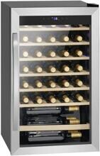 ProfiCook PC-WK 1235 Stand-Weintemperierschrank 48,2cm breit 95 Liter 36 Standardweinflaschen Anti-Vibrationssystem Glastür schwarz