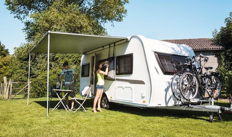 Thule Omnistor 1200 Sackmarkise Auszug 220cm Länge 260cm Camping Wohnwagen Wohnmobil saphir blau