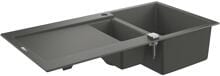 Grohe K500 Granitspüle Einbauspüle Komposit-Küchenspüle Abtropffläche Ablauffernbedienung reversibel granit grau