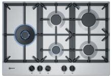Neff T27DS79N0 N70 autarkes Gaskochfeld 75cm breit Wokbrenner FlameSelect Schaltknebel Edelstahl