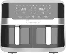 MasterPRO Rocket Duo Heißluft-Fritteuse Airfryer 9 Liter 2400W Kontrollleuchte weiß silber