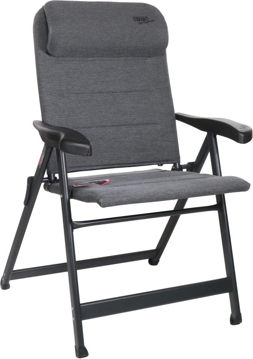 Crespo Tex Supreme Compact AP/237 Klappstuhl Klappsessel Campingstuhl Gartenstuhl Camping Wohnwagen Wohnmobil grau