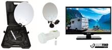 Falcon Campingkoffer TV Camping Set LED TV 24" Camping Wohnwagen Wohnmobil