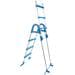 BWT 42943 Sicherheitsleiter Poolleiter Einstiegsleiter 2x4 Stufen Höhe 120cm Edelstahl blau