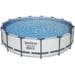Bestway 56488 Steel Pro Max Frame Pool 457x107cm rund Gartenpool Swimming Pool Schwimmbecken Filterpumpe weiß