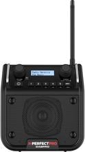 PerfectPro Dabpro Baustellenradio Digitalradio DAB+ UKW AUX Bluetooth stoßfest wiederaufladbar schwarz