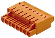 42 Stück Weidmüller BLT 5.08HC Buchsenleiste Leiterplattensteckverbinder 8-polig 1 Reihe orange