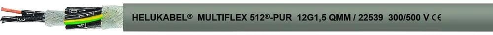100 Meter Helukabel 22535 M-FLEX 512-PUR 3 G Schleppkettenleitung 1,5mm² grau
