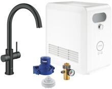 GROHE Blue Professional C-Auslauf Set 3 gefilterte gekühlte Tafelwasserarten velvet black