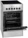 Exquisit ECM 5-4 Elektro-Standherd Glaskeramik-Kochfeld 48cm breit 46 Liter Umluft inox