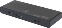 Renkforce RF-4724373 Notebook Dockingstation Universal HDMI DisplayPort USB 3.0 Mikrofon Line-In Kopfhörer Line-Out schwarz