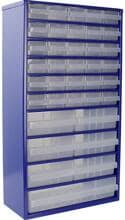 Werkstatt-Magazin 150217 Sortiments-Kasten 37 Schubladen 552x306x150mm blau