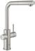 Grohe Blue Home Starter Kit L-Auslauf Küchenarmatur gefiltertes Trinkwasser schwenkbar ausziehbar supersteel Edelstahl