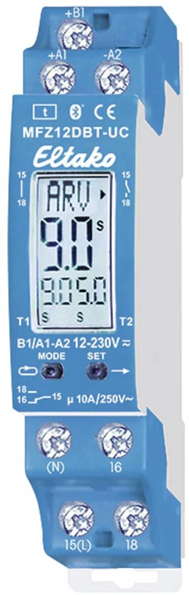 Eltako MFZ12DBT-UC Zeitrelais 230V/AC 0,1-14400s 1 Wechsler Multifunktion potenzialfrei