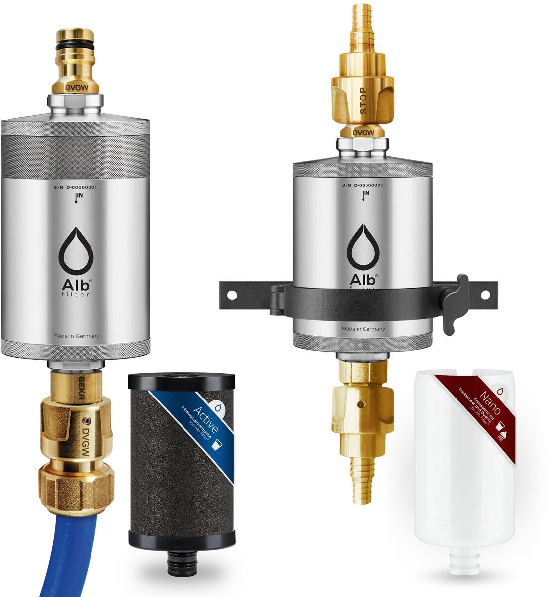 Alb Filter PRO CAMPER Set Trinkwasserfilter Kombination Edelstahl natur