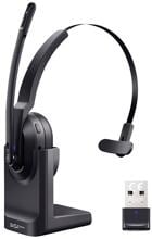 EKSA H5 On Ear Headset Bluetooth Mikrofon-Rauschunterdrückung Basisstation USB schwarz