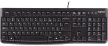 Logitech K120 USB Tastatur Keyboard Nummernblock Plug&Play Tschechisch QWERTY schwarz