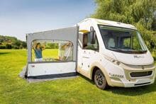 Fiamma Side W Pro Shade Seitenwand rechts mit Fenster für F45 Markise Camping Wohnwagen Wohnmobil grau