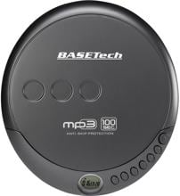 Basetech MPCD-122C tragbarer CD-Player Walkman Diskman batteriebetrieben Titelspeicher schwarz