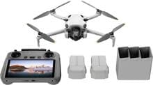 DJI Mini 4 Pro Fly More Combo Plus Quadrocopter Drohne RtF Kameraflug 48MP schwarz weiß