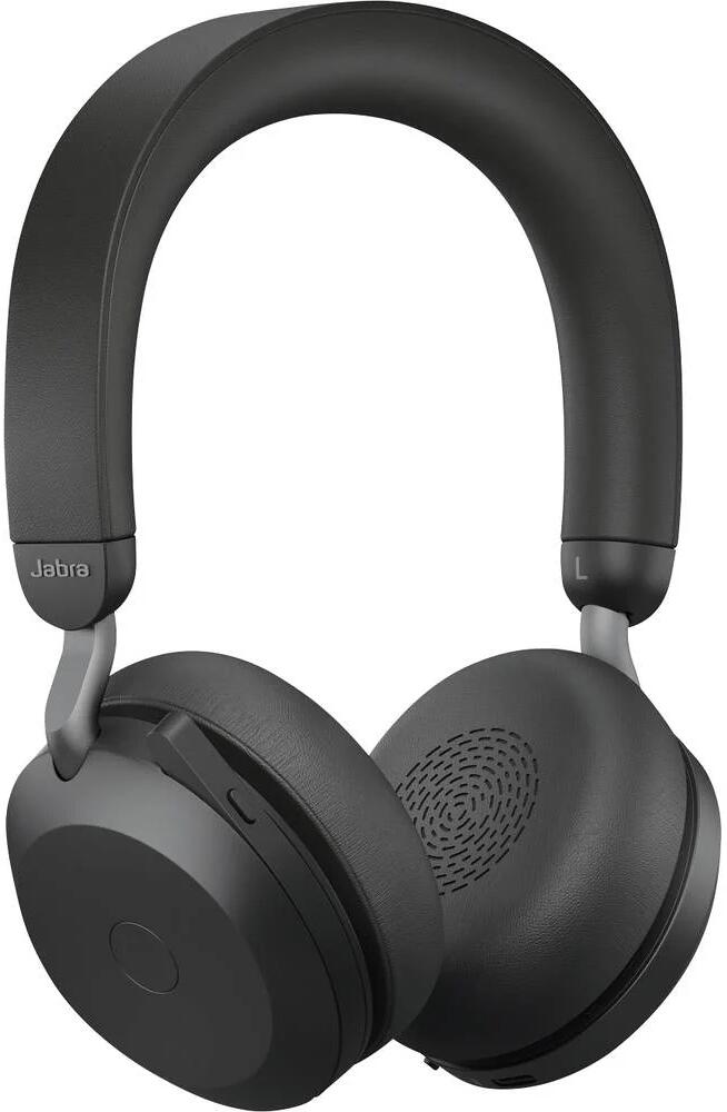 Jabra Evolve2 75 Over Ear Headset Kopfhörer Batterieladeanzeige Mikrofon-Stummschaltung kabelgebunden schwarz