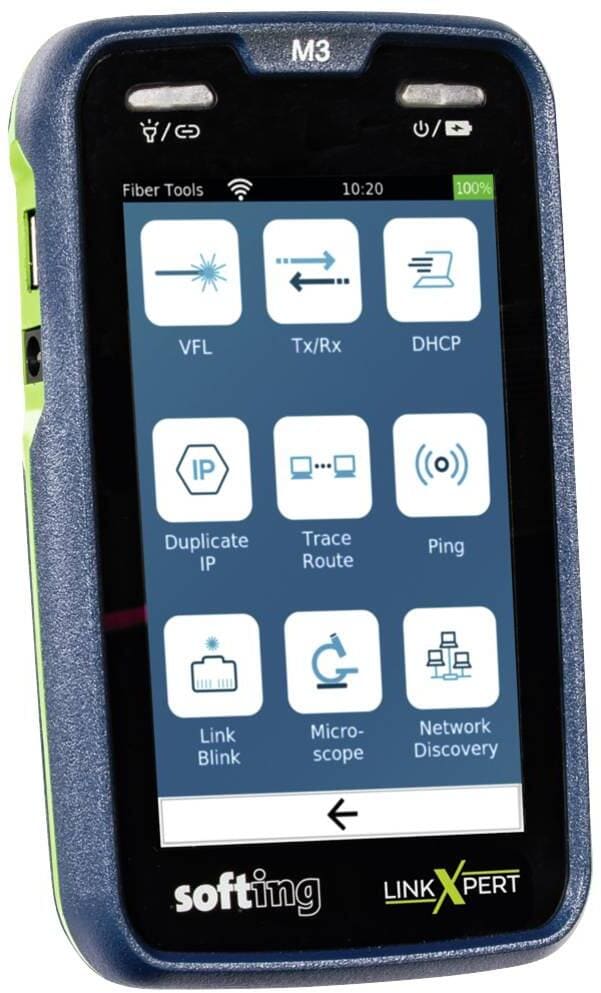 Softing LINKXPERTM3 Kabelmessgerät Verbindungstester Ethernet WLAN-Netzwerke Touchscreen