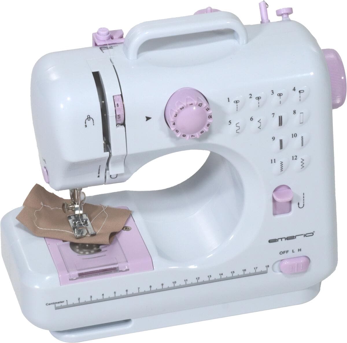 Emerio SEW-121820 Freiarmnähmaschine 12 Programme weiß lila